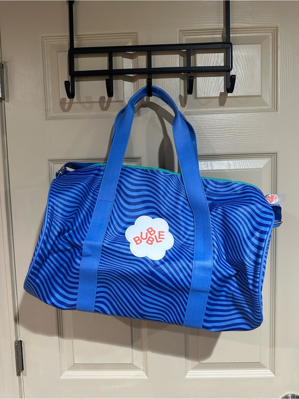 Bubble Blue Wave Pattern Duffel Bag